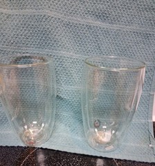 Clear Bodum Blown Thermo Double Wall Tall Flat Glass Tumblers 6 » Set of 2