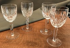 4 WATERFORD CRYSTAL KILDARE CLARET WINE GLASSES GLASS
