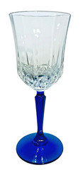 St George American Heritage Cobalt Blue Crystal Water Goblet 8″ T Discontinued