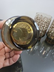 Vintage Libbey Scrolled 12 oz Glasses Prado Florentine Mid Century Set of 4