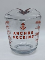 Anchor Hocking 1 Cup, Glass Measuring Cup Handle w/ Lettering & Pour Spout, #8