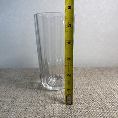 Vintage Paşabahçe Ribbed High Ball Glasses 1980’s Crystal Bar Ware Set Of 6