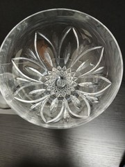 Atlantis Chartres Champagne Tall Sherbet Cut Blown Glasses Portugal (Set of 2)