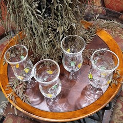 Artland Lemon Lime Fruit Slices Hurricane Glass Set