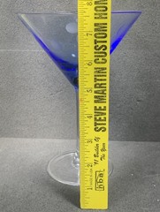 Marquis by Waterford Martini Glass Polka Dot, Sapphire, 7 1/2”, Beautiful! Used!