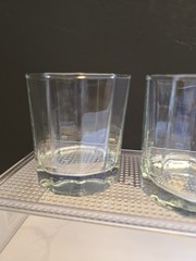 Set of 2 Vintage Arcoroc Octime Clear Rocks Glasses 8oz Octagon France 3.5″ MCM