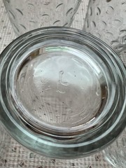 Set Of 10 Clear VTG Libbey AWA Polka Dot Pattern Optic 5 7/8″ Glass Tumblers