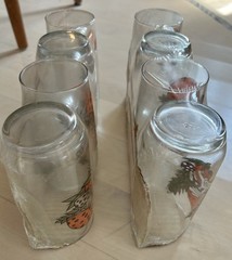 NOS Sealed Vintage Sears Merry Mushroom Glass Tumblers Set of 8 New