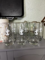 Abbey Glass Set Houze Art 1983 Avon Glasses Set Of 6 Gold Rimmed Glasses