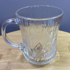 Vintage Arcoroc Canterbury Crocus Glass Coffee Tea Cup Mug France