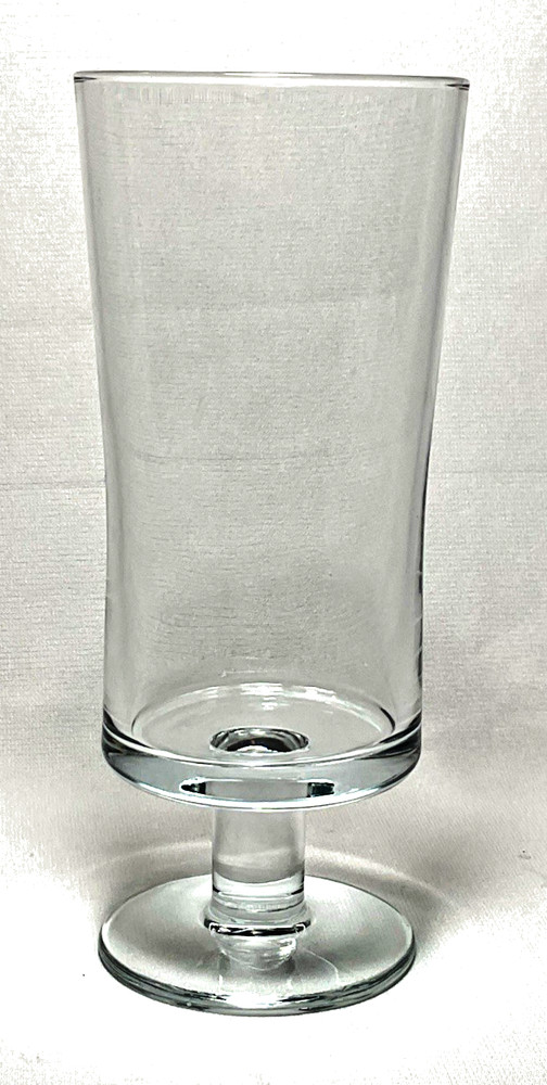 Beautiful MCM Clear & Tall 12 oz. Footed ICED TEA-BEER-HIGHBALL GLASS (7.25″)