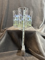 Corelle Shadow Iris Set Of 3 Vintage 12 Ounces Tumblers Glasses 5.5” High
