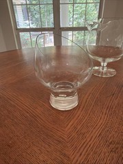 Tilted Kosta Boda Sweden Pippa Controlled BUBBLE Slanted 5.5”Whiskey Glass
