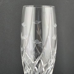 NWT Set Of 2 Mikasa Crystal English Garden Champagne Flutes 10-3/4”