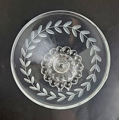 Anchor Hocking «Boopie» Berwick Etched Laurel Leaf Champagne/ Sherbet Goblet