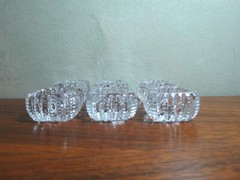 6 Cambridge Glass #1525 Salt Dips Clear Crystal