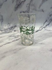 VINTAGE DRINK GLASSES DOGWOOD BLOOMS-16 OZ ( ONE )