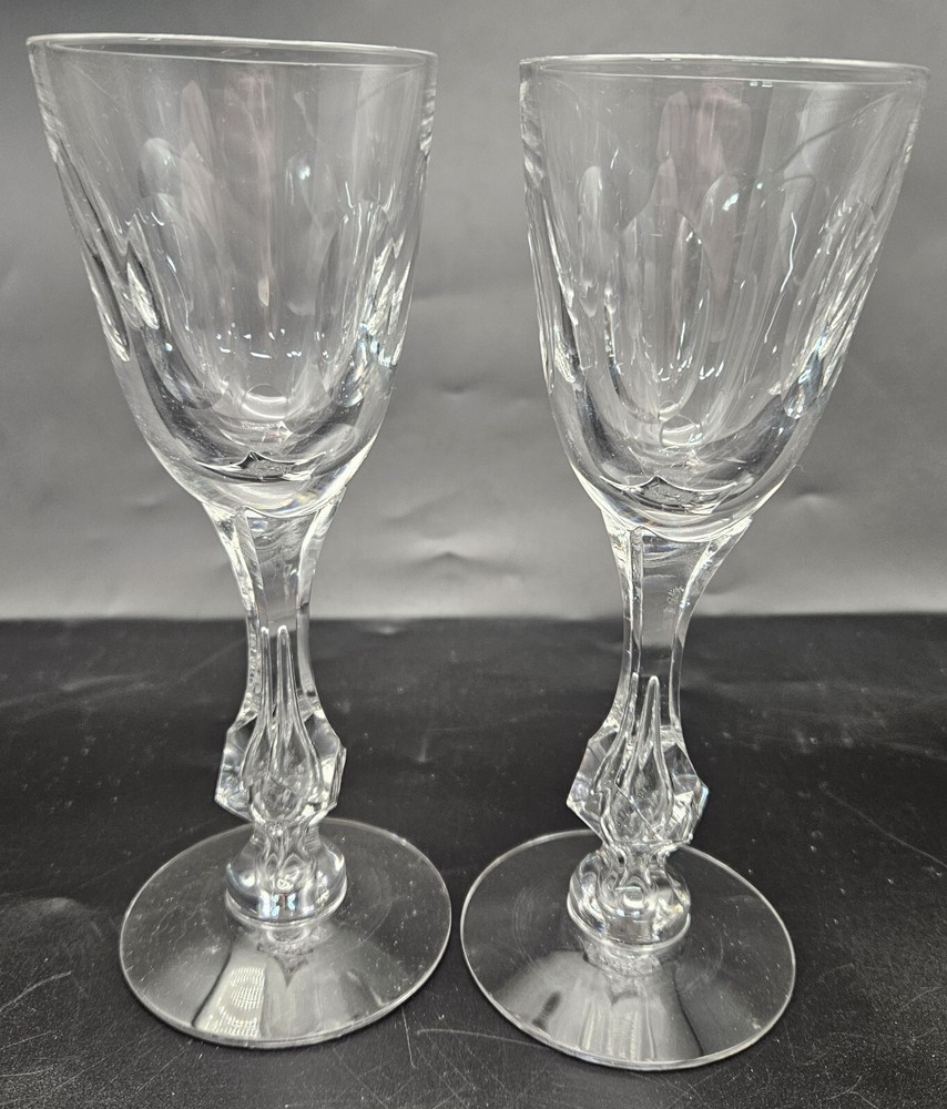 Set of 2 Vintage Tiffin Franciscan Mirage Claret Cordial Goblets
