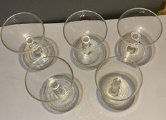 Vintage Set of 5 Clear Libbey Georgian Glass Coupe Champagne/Cocktail Glasses