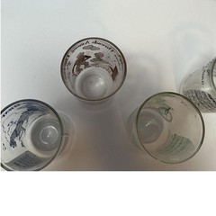 Lot of 5 Vintage 1950s Hazel Atlas Glss Co «Sing-A-Song» Glass Tumblers