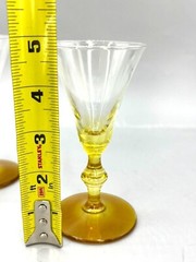 4 Vintage Libbey Forever Amber Yellow Sherry Cordial Glasses