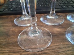 (SET OF 6 GLASSES) ELEGANT 3 oz WINE/CHAMPAGNE CRYSTAL CORDIAL W/ STEM, NO BOX