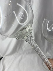 Bohemia Crystal Crystalex Air Twist Stem Claret Glasses Set Of 5