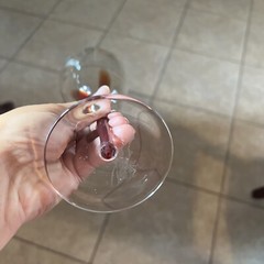 Four Wine Glasses Green And Red Pulled Encased Hand Blown Christmas Colors