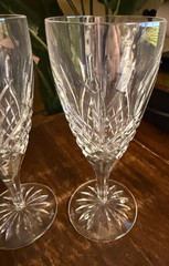 RARE Waterford (2) 8 3/8 Tall ARAGLIN ICED / ICE TEA GLASSES MINT (Lovely)