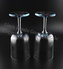 Set of 2 Kosta Boda King Karl Twilight Blue 5 3/4” Wine Glasses, Made in Sweden