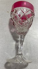 CHRISTOPHER STUART Crystal REGENCY Ruby Red Goblet 6 1/2″