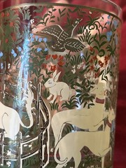 1 Vintage MCM Cera Unicorn In Captivity Barware Whimsy Mythical Whiskey Lowball