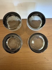 Libbey Smoke Gray Highball Tumbler 5 5/8” Set Of 4 Glasses MCM