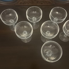 8 VTG «Vendome Uni» Knob in Stem Champagne Glasses By Cristal D’Arques 5” MCM