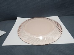 Cristal d’Arques Crystal Rosaline Pink Pattern Luncheon Plate 8 7/8″