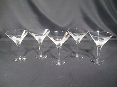 Dorothy Thorpe Floral Liqour Cocktail/Martini Glasses Set of 5