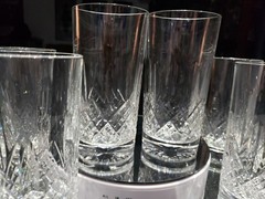(1) Highball Tumbler 5-5/8″ Glass Cut Clear Crystal Edinburgh Montrose signed