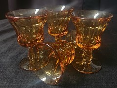 Vintage Fostoria Jamestown Amber Wine/Juice Glass Set of Four