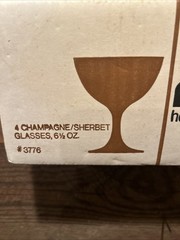 VTG Libbey mr. Pro Home Bartender Set of 4 Champagne/Sherbet Glasses 6.5oz 3776