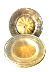 Murano Venice Six Plates with Gold Flakes , hand blown