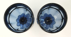 Vintage Libbey Gibraltar Glass Goblet Set Of 2 Dusky Blue Color 6.75″ USA
