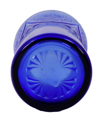 Blue Royal Lace Tumbler 12 oz. Hazel Atlas Depression Glass Vintage Good