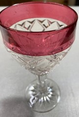 CHRISTOPHER STUART Crystal REGENCY Ruby Red Goblet 6 1/2″