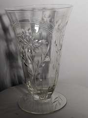 Pair (2) Elegant Cut Class Iced Tea Unkown Maker Great Cutting Excellent Cond.