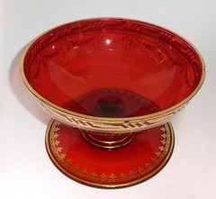 Gold Ruby Table Centerpiece Bowl Circa 1825 AL-27