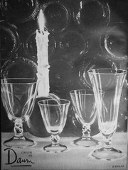 Daum Orval 5 Tall Fluted Glasses Flutes A Champagne Crystal Uni Design 1950 1960