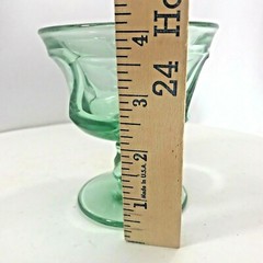 Fostoria Jamestown Green Footed Dessert Sherbet Champagne 4.75″ T, 2.5” W