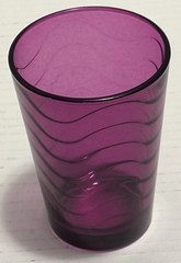 Vtg 1960s Hazel Atlas Set of 2 Juice Glasses 4″ Eldorado Dots and Amethyst Wave