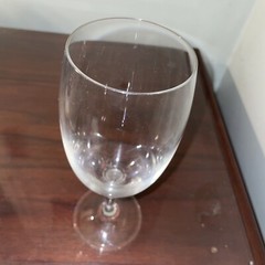 MILLER ROGASKA LAURA Crystal Wine Glass(es) Frosted Crystal Stem 8-1/2”