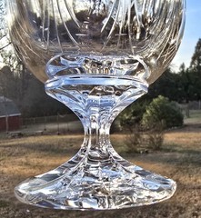 6 Vtg Fine Crystal Water Goblets TIFFIN FRANCISCAN ONDINE Iced Tea Glasses RARE